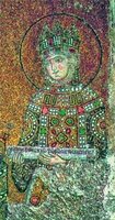 Имп. Зоя. Фрагмент мозаики собора Св. Софии в К-поле. 1042-1056 г.