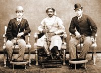 Будущий имп. Николай II (слева) и греч. принц Георгий (справа) у Махараджи г. Бенарес (Варанаси). Фотография. 1891 г.