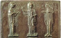 Деисус. Фрагмент крышки реликвария. XI в. (Музей Бенаки, Афины)