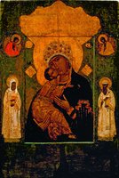 Владимирская Волоколамская икона Божией Матери. Ок. 1572 г. (ЦМиАР)