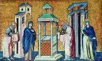 Сретение. Мозаика ц. Санта-Мария-ин-Трастевере в Риме. 1291 г. Мастер Пьетро Каваллини