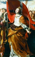 Св. Урсула и девы. 1622 г. Худож. Джованни Ланфранко (Национальная галерея древнего искусства, Рим)