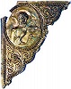Фрагмент оклада Евангелия. XIX в. Найден при раскопках в 1989–1991 гг. (Музей истории г. Москвы)