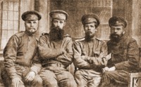 Л. Ф. Калашников, В. Е. Макаров, Н. И. Уфимцев, Н. Д. Зенин. Фотография. 1912 г.