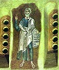 Прор. Исаия. Мозаика ц. Успения Богородицы в Дафни. Ок. 1100 г.