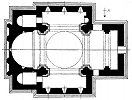 План храма мон-ря Ленамор. Чертеж М. Кальгина. 1907 г