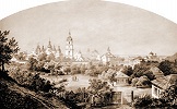 Вид Старого города с Ярославова вала. 1854 г. Литография В. Тимма 