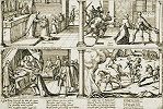 Убийство кор. Генриха III. Эстамп. После 1589 г. Мастер Ф. Хогенберг (Нац. музей замка По)