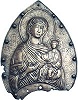Богоматерь «Одигитрия». Деталь кацеи. Константинополь. Нач. XIV в. (музей Бенаки, Афины)