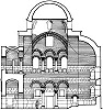 Каср-ибн-Вардан. Храм. Разрез