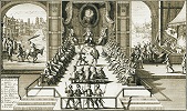 Генеральные штаты Католической лиги. Гравюра. 1593 г. (Archives nationales de France. AE II 2743)