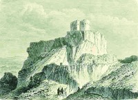 Вид на замок Ламброн. Рис. Ш.-В. Ланглуа. XIX в. (Национальный архив Франции)