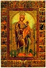 \"Богоматерь на престоле, с клеймами Акафиста\". Икона. 1682 г. Мастер Семен Спиридонов Холмогорец (ЯХМ)