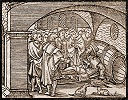 Диоген и афиняне. Гравюра. 1550 г.