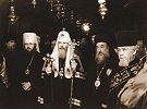 Патриарх Алексий I и митр. Кирилл во время визита в Иерусалимский Патриархат. Март 1991 г.