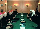 Собеседование с делегацией  Римско-католической Церкви в рамках Всемирного саммита религиозных лидеров. 2 июля 2006 г. Москва