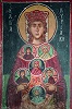 Мц. Кириакия. Фреска. 1474 г. Мастер Мина (ц. арх. Михаила в сел. Педулас, Кипр)
