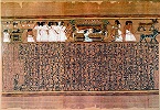 Похоронная процессия. Текст из гл. 27 \"Книги мертвых\". Папирус Ани, ок. 1250 г. до Р.Х. (Британский музей, Лондон)