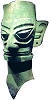 Бронзовая маска из жертвенной ямы в Саньсиндуй (Музей Саньсиндуй, г. Гуанхань)