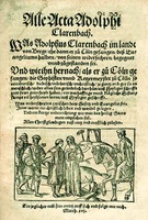 Alle Acta Adolphi Clarenbach. Strassburg, 1531. Титульный лист