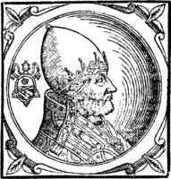 Климент IV, папа Римский. Гравюра. 1600 г. (Sacchi. Vitis pontificum. 1626) (РГБ)