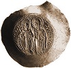 Монета Исаака Комнина. Аверс. 1184–1191 гг.