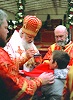 Патриарх Кирилл  во время Божественной литургии на Бутовском полигоне. 19 мая 2012 г.