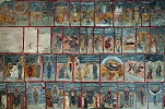 Минологий на октябрь. Фреска в нартексе ц. Св. Троицы. 1390-1391 гг.