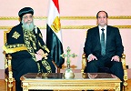 Президент Египта Абдель Фаттах ас-Сисси и Патриарх Коптской Церкви Феодор II. Фотография. 2015 г.