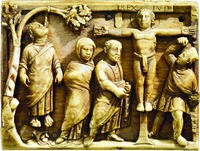 Самоубийство Иуды. Распятие. Фрагмент авория. 420–430 гг. (Британский музей, Лондон)