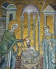Крещение ап. Павла. Мозаика из собора в Монреале, Сицилия. Кон. XII в.