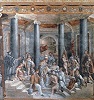 Крещение Константина Великого. 1520–1524 гг. Худож. Рафаэль. Роспись зала Константина в Ватикане