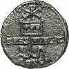 Изображение лабарума, пронзающего змея на бронзовой монете имп. Константина Великого. 327 г. Реверс