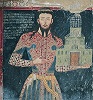 Ктитор Йован Оливер. Роспись ц. архангелов Михаила и Гавриила. Лесново. 1346–1348 гг.