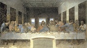 Тайная вечеря. Роспись трапезной ц. Санта-Мария-делле-Грацие, Милан. Между 1495 и 1497 гг.  