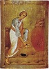 Прор. Моисей перед Неопалимой Купиной. Икона. XII в. (мон-рь вмц. Екатерины на Синае)