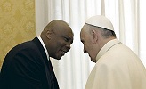 Встреча папы Римского Франциска с кор. Летсие III. Фотография. 2013 г.
