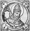 Либерий, папа Римский. Гравюра из кн.: Platina B. Historia. 1600. P. 49 (РГБ)