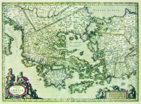Карта Македонии. 1654 г. Худож. Г. Горниус