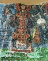 Архангел. Фреска в сев. капелле кафоликона. 30–40-е гг. XI в.