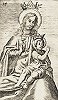 Образ Божией Матери из ц. Сан-Чельсо в Милане. Гравюра из кн.: Gumppenberg G. Atlas Marianus... Ingolstadt, 1657. Lib. 2.14 