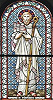 Св. Пирмин. Витраж в капелле Сан-Леоне в Эгисхайме, Эльзас. 1894 г. Фото: Philippe Sos-son/Wikimedia Commons