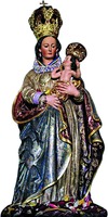 Мадонна Альмудена. 1686 г. Скульптор Х. Т. Туйру Тупак (ц. Нуэстра-Сеньора-де-ла-Альмудена, Куско)