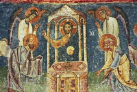 Причащение апостолов. Фрагмент фрески в ц. Св. Софии в Охриде. Ок. сер. XI в. Фото: И. А. Орецкая