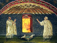 Апостолы Петр и Павел. Мозаика мавзолея Галлы Плацидии в Равенне. 2-я четв. V в.