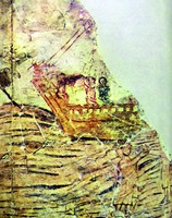 Хождение по водам. Роспись т. н. Домовой церкви в Дура-Европос. 232/3 г. или между 232 и 256 гг.