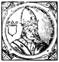 Павел I, папа Римский. Гравюра из кн.: Platina B. Historia. 1611. P. 116 (РГБ)