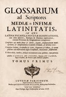 Титульный лист 1-го тома «Glossarium ad scriptores mediae et infimae latinitatis». Basel, 1762 (РГБ)