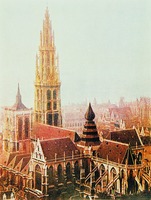Собор Богоматери в Антверпене (Нотрд-Дам д'Анверс). 1352 - нач. XVI в. Фотография. ХХ в.