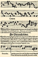 Вирга в трактате Себастьяна Фельштыньского «Opusculum musical compilatium» (Краков, 1517)